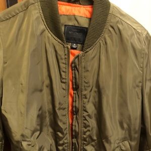 Miss London olive green bomber jacket